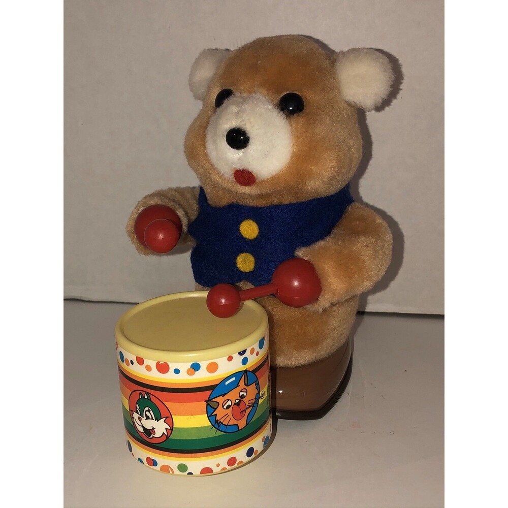 Vintage 1986 HanStar Bear w/ Drum Battery Operated Toy Taiwan Working See VIDEO